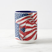 Old Glory All American - USA Flag Patroit Zweifarbige Tasse (Mittel)