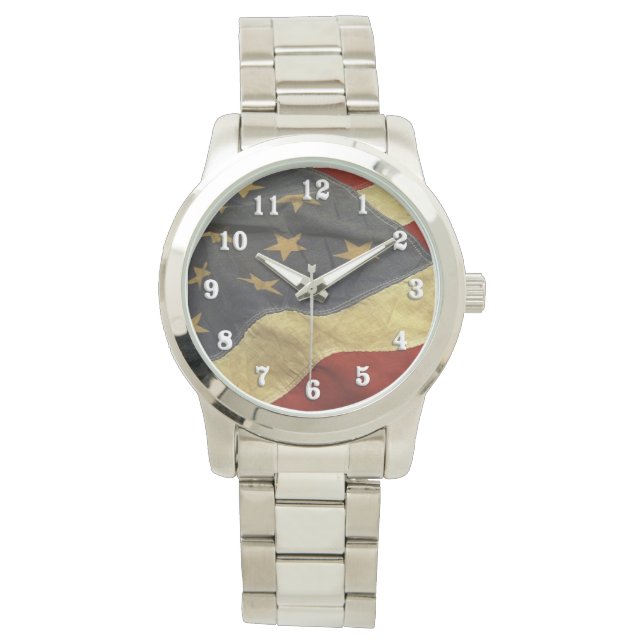 Old Glory American Flag Armbanduhr (Vorderseite)