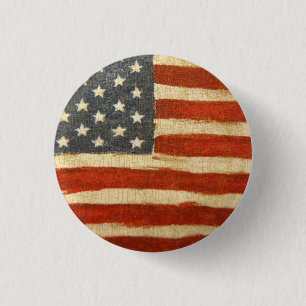 Old Glory American Flag Button