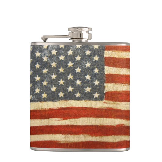 Old Glory American Flag Flachmann (Vorderseite)