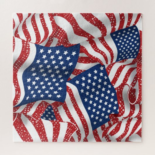 Old Glory American Flag Jigsaw Puzzle (Horizontal)
