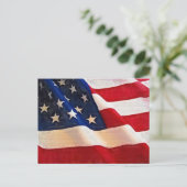Old Glory American Flag Ripples Postkarte (Stehend Vorderseite)