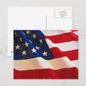 Old Glory American Flag Ripples Postkarte (Vorne/Hinten)