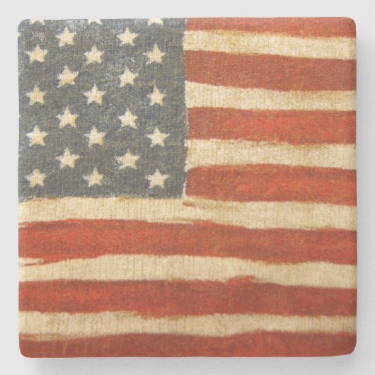 Old Glory American Flag Steinuntersetzer (Vorderseite)