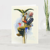 Old Glory Customizable Birthday Card Karte (Vorderseite)
