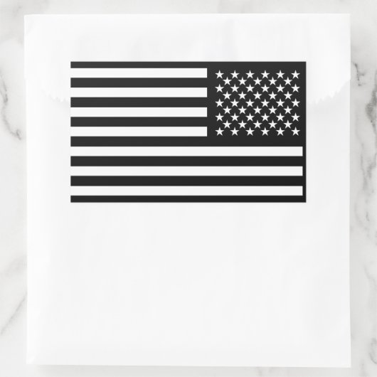 Old Glory Dark edition  Rechteckiger Aufkleber (Tasche)