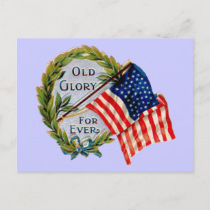 Old Glory Forever Vintage-Flagge Postkarte