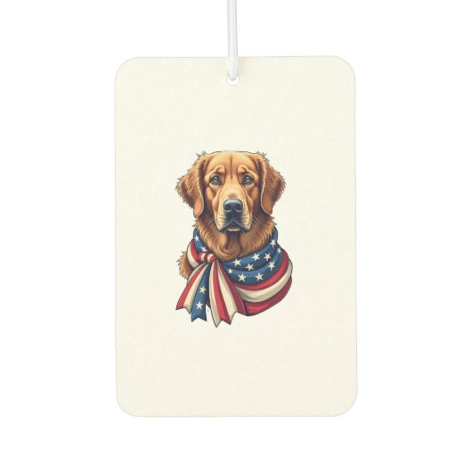 Old Glory Golden Retriever Vintage-Shirt 2 Autolufterfrischer (Vorderseite)