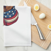 Old Glory Golden Retriever Vintage Shirt 2 Geschirrtuch (Viertel Falte)