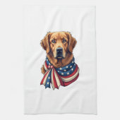 Old Glory Golden Retriever Vintage Shirt 2 Geschirrtuch (Vertikal)