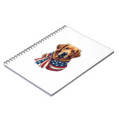 Old Glory Golden Retriever Vintage Shirt 2 Notizblock (Linke Seite)