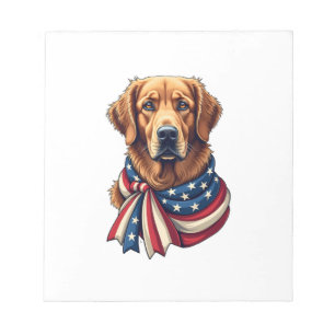 Old Glory Golden Retriever Vintage-Shirt 2 Notizblock