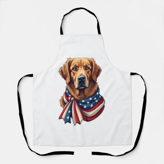 Old Glory Golden Retriever Vintage-Shirt 2 Schürze (Vorderseite)