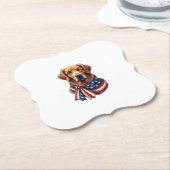 Old Glory Golden Retriever Vintage-Shirt 2 Untersetzer (angewinkelt)
