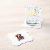 Old Glory Golden Retriever Vintage-Shirt 2 Untersetzer (Vor Ort)