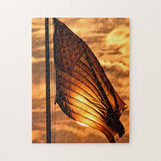 Old Glory in the Sunset - 11x14 - 252 Stk. Puzzle (Vertikal)