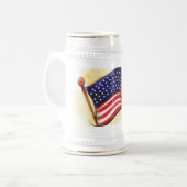 Old Glory Keramik Stein Bierglas (Vorderseite Links)