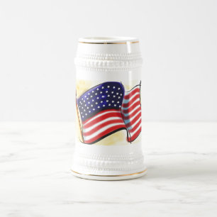 Old Glory Keramik Stein Bierglas