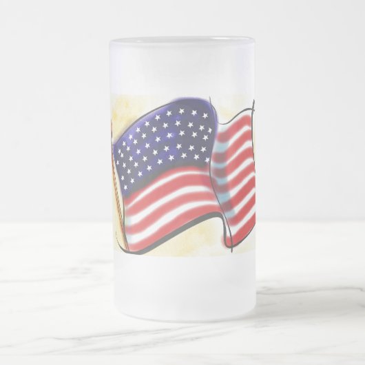 Old Glory Mattiert Glass Tasse (Mittel)