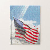 Old Glory oder die US Flagge American Flag. Puzzle (Vertikal)
