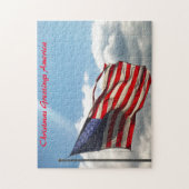 Old Glory oder die US Flagge American Flag. Puzzle (Vertikal)