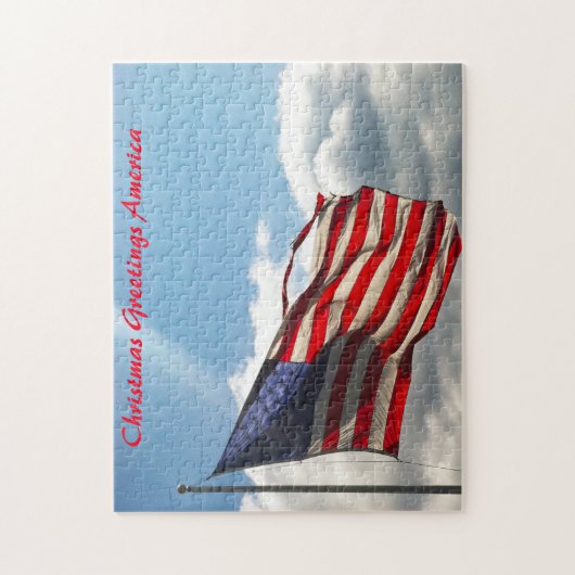 Old Glory oder die US Flagge American Flag. Puzzle (Vertikal)