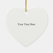 Old Glory Personalisiert Message USA Herz Keramik Ornament (Hinten)