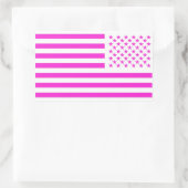 Old Glory Pink  Rechteckiger Aufkleber (Tasche)