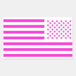 Old Glory Pink Rechteckiger Aufkleber