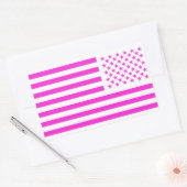 Old Glory Pink  Rechteckiger Aufkleber (Umschlag)