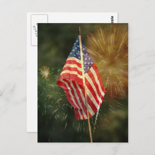 Old Glory Postcard Postkarte (Vorne/Hinten)
