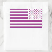 Old Glory Purple  Rechteckiger Aufkleber (Tasche)