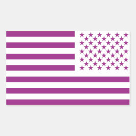 Old Glory Purple Rechteckiger Aufkleber