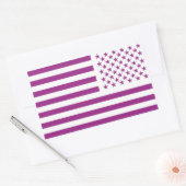 Old Glory Purple  Rechteckiger Aufkleber (Umschlag)