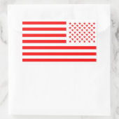 Old Glory Red Rechteckiger Aufkleber (Tasche)