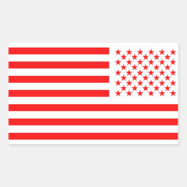 Old Glory Rot Rechteckiger Aufkleber