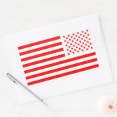 Old Glory Rot Rechteckiger Aufkleber (Umschlag)