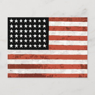 Old Glory Rustic Postcards Postkarte