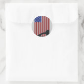 Old Glory Salute Runder Aufkleber (Tasche)