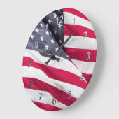 Old Glory....The American Flag. Große Wanduhr (Winkel)