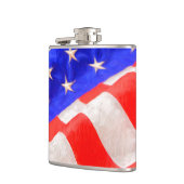 Old Glory Vinyl ummantelte Flasche, 6 oz. Flachmann (Links)