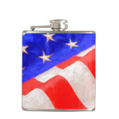 Old Glory Vinyl ummantelte Flasche, 6 oz. Flachmann (Vorderseite)