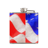 Old Glory Vinyl ummantelte Flasche, 6 oz. Flachmann (Rückseite)
