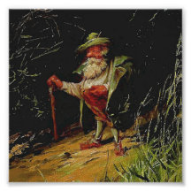 "Old Gnome With a Cane" von Heinrich Shlitt