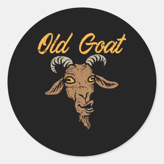 Old Goat Fun Grumpy Opa Vater Väter Day Joat F Runder Aufkleber (Vorderseite)