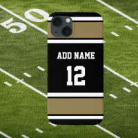 Old Gold Black and White Sports Strip