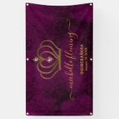 Old Gold Elegance Quinceñera Banner (Vertikal)