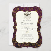 Old Gold Elegance Quinceñera Einladung (Vorderseite)