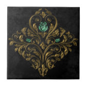 Old Gold Emerald Fliese (Vorderseite)