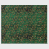 Old Gold Emerald Französisch Geschenkpapier (Flach)